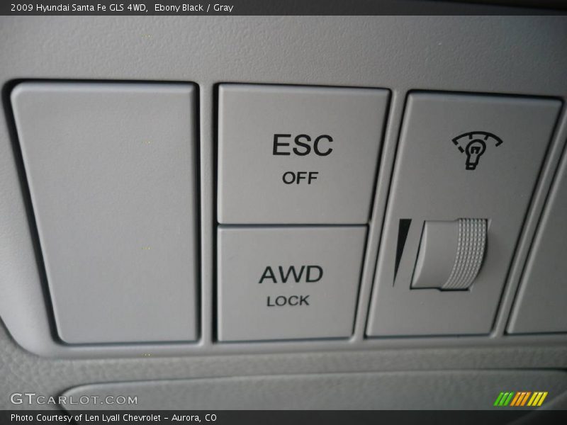 Ebony Black / Gray 2009 Hyundai Santa Fe GLS 4WD