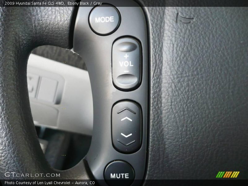 Ebony Black / Gray 2009 Hyundai Santa Fe GLS 4WD