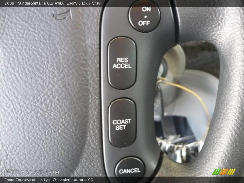 Ebony Black / Gray 2009 Hyundai Santa Fe GLS 4WD