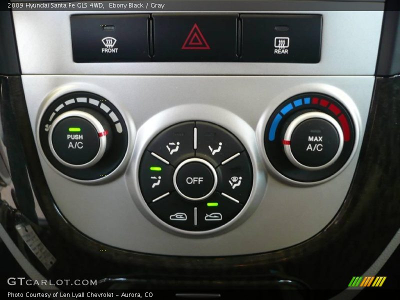 Ebony Black / Gray 2009 Hyundai Santa Fe GLS 4WD