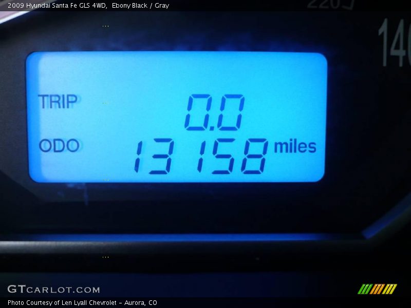 Ebony Black / Gray 2009 Hyundai Santa Fe GLS 4WD