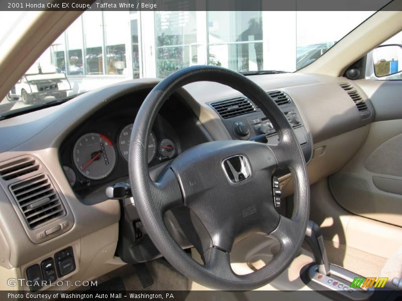 Taffeta White / Beige 2001 Honda Civic EX Coupe
