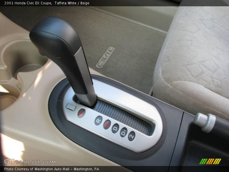 Taffeta White / Beige 2001 Honda Civic EX Coupe
