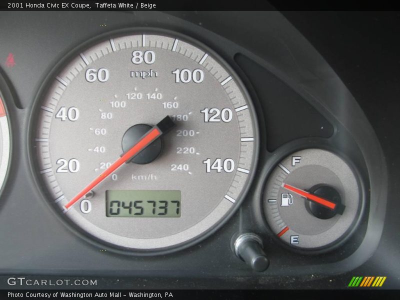 Taffeta White / Beige 2001 Honda Civic EX Coupe