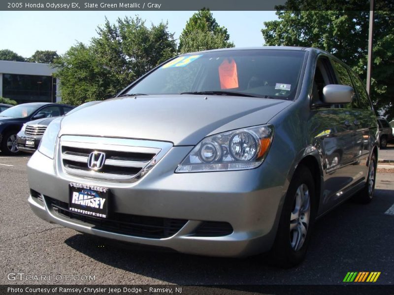 Slate Green Metallic / Gray 2005 Honda Odyssey EX