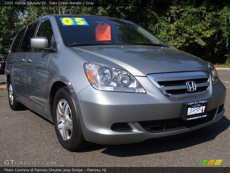 Slate Green Metallic / Gray 2005 Honda Odyssey EX