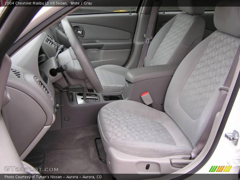 White / Gray 2004 Chevrolet Malibu LS V6 Sedan