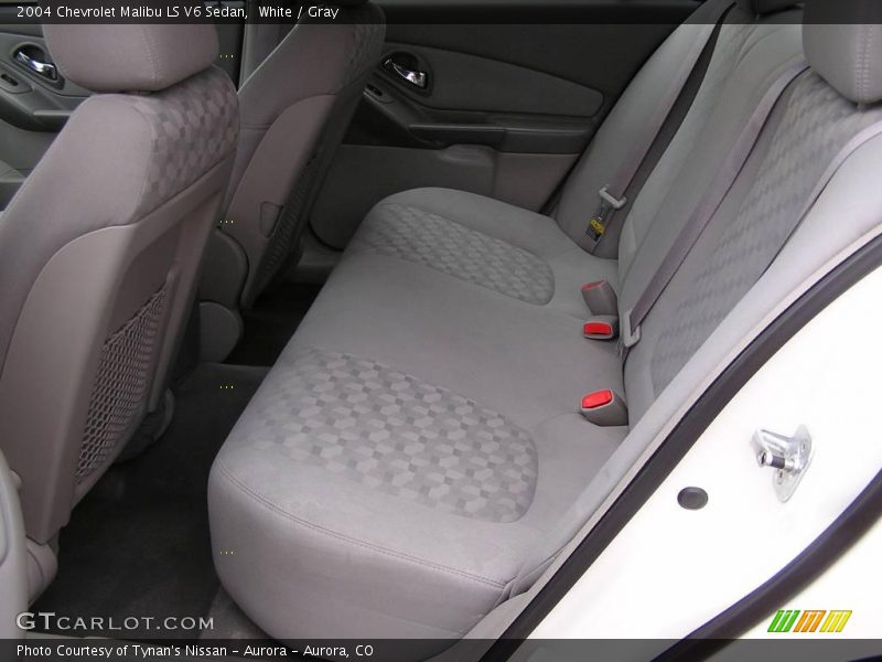 White / Gray 2004 Chevrolet Malibu LS V6 Sedan