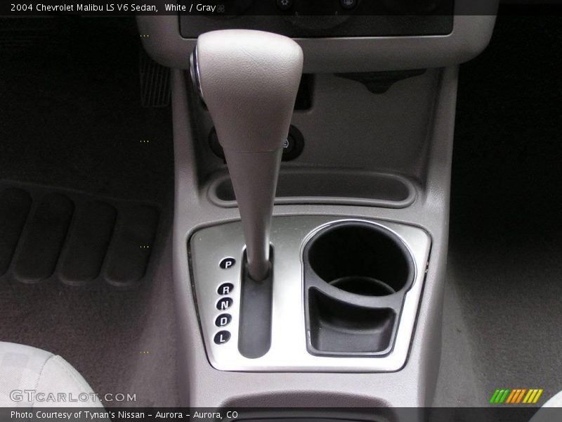 White / Gray 2004 Chevrolet Malibu LS V6 Sedan