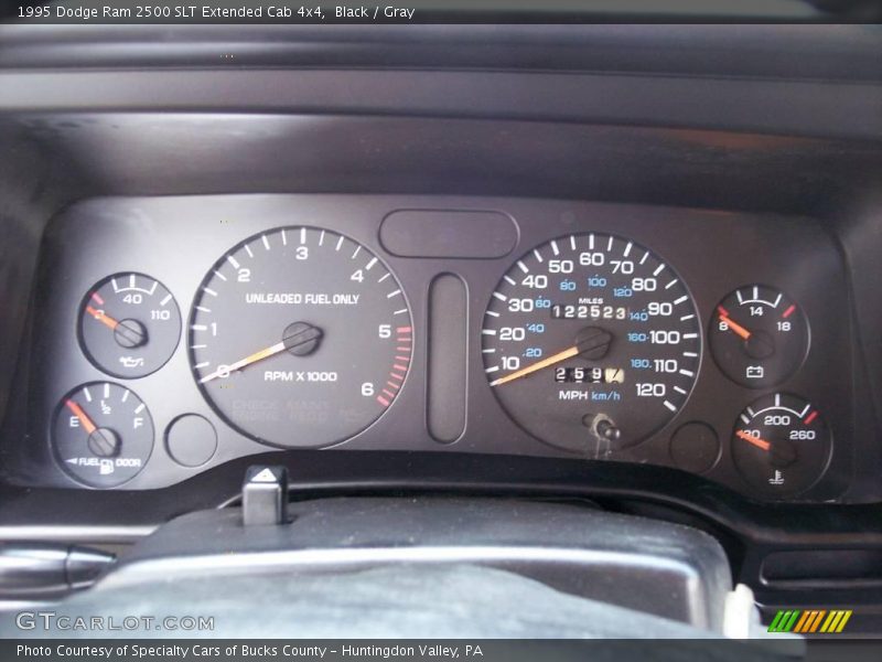 Black / Gray 1995 Dodge Ram 2500 SLT Extended Cab 4x4