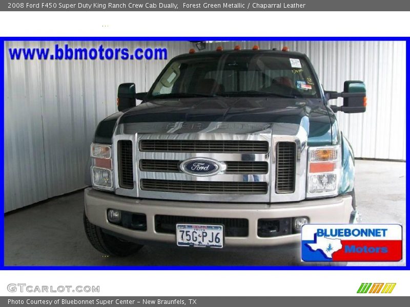 Forest Green Metallic / Chaparral Leather 2008 Ford F450 Super Duty King Ranch Crew Cab Dually