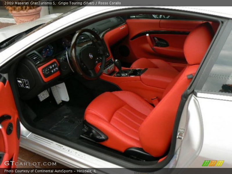 Grigio Touring (Silver) / Rosso Corallo 2009 Maserati GranTurismo S