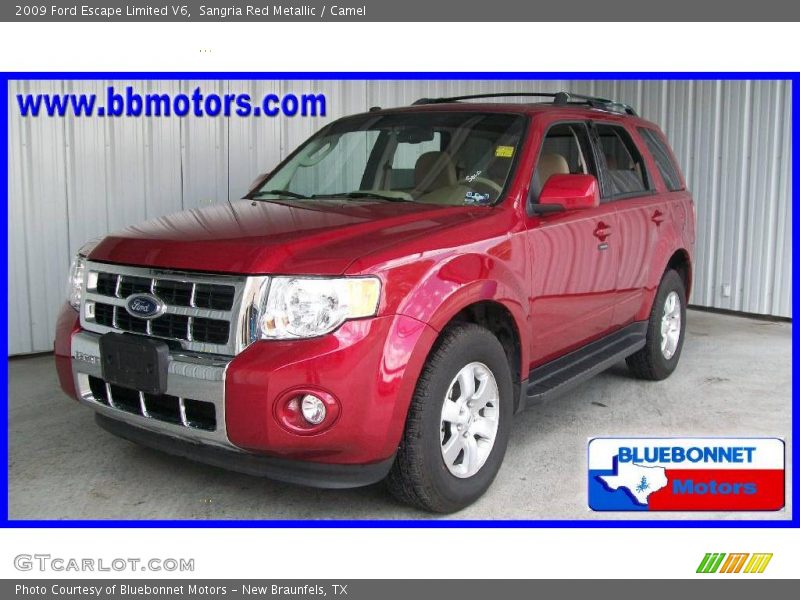Sangria Red Metallic / Camel 2009 Ford Escape Limited V6