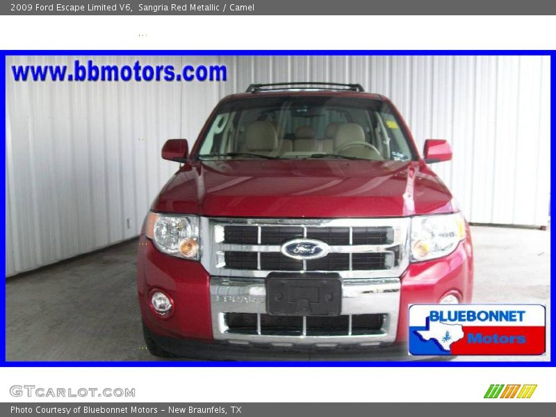 Sangria Red Metallic / Camel 2009 Ford Escape Limited V6
