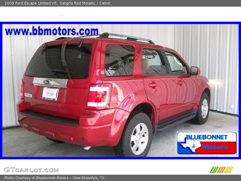 Sangria Red Metallic / Camel 2009 Ford Escape Limited V6