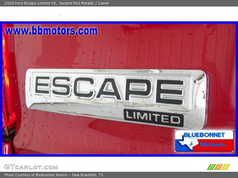 Sangria Red Metallic / Camel 2009 Ford Escape Limited V6