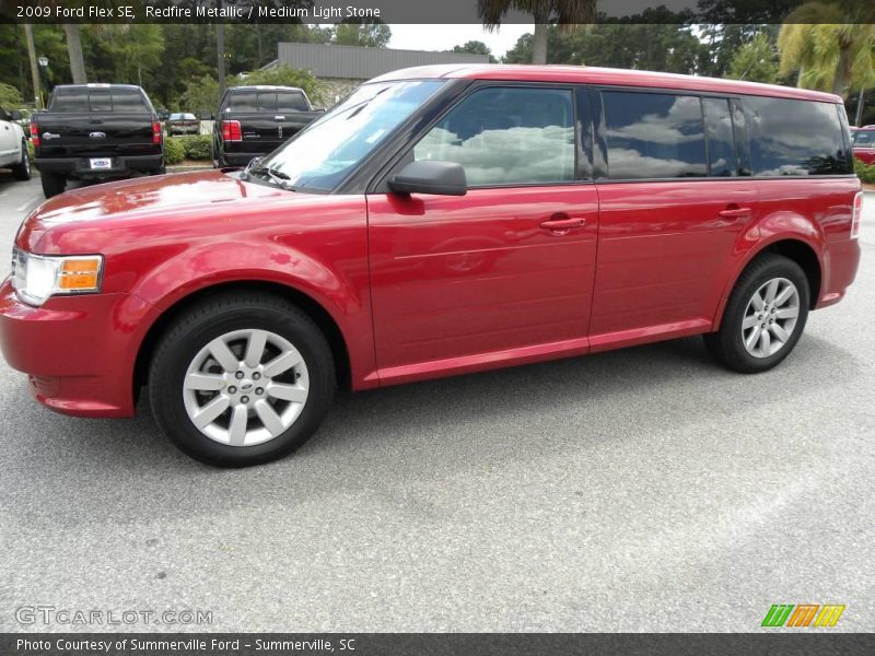 Redfire Metallic / Medium Light Stone 2009 Ford Flex SE