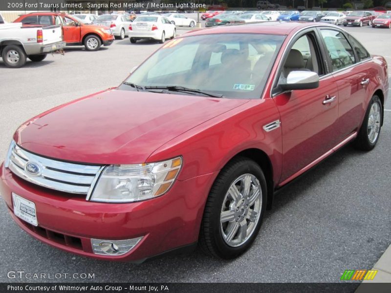 Sangria Red Metallic / Medium Light Stone 2009 Ford Taurus Limited