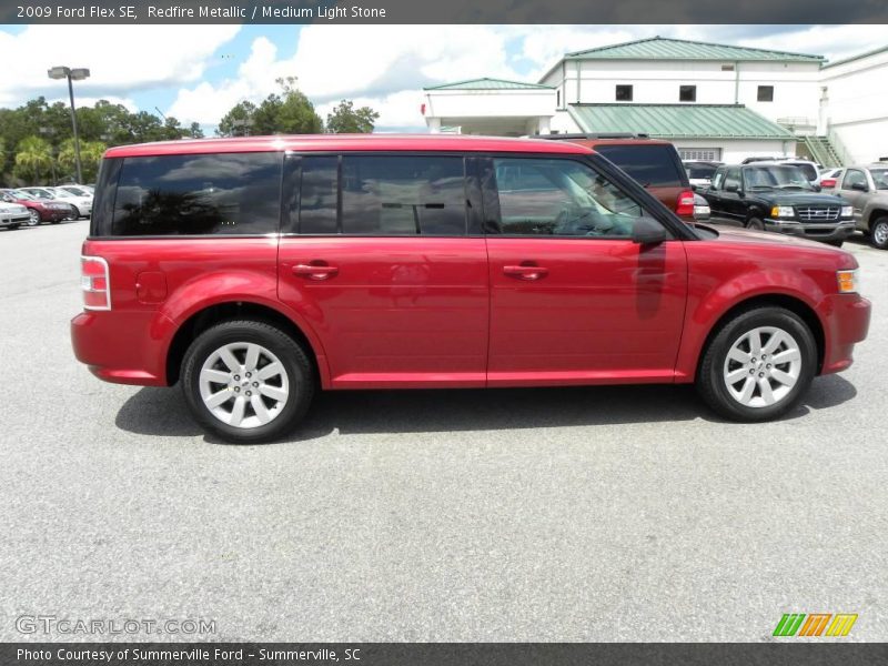 Redfire Metallic / Medium Light Stone 2009 Ford Flex SE