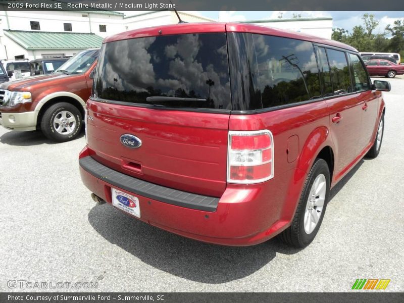 Redfire Metallic / Medium Light Stone 2009 Ford Flex SE