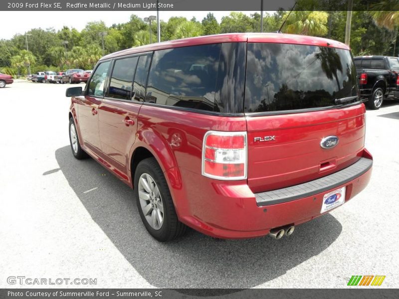 Redfire Metallic / Medium Light Stone 2009 Ford Flex SE