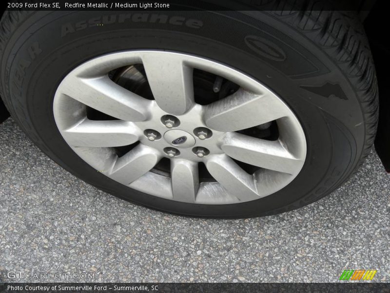 Redfire Metallic / Medium Light Stone 2009 Ford Flex SE
