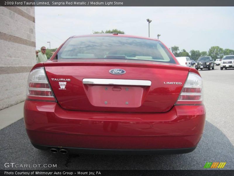 Sangria Red Metallic / Medium Light Stone 2009 Ford Taurus Limited