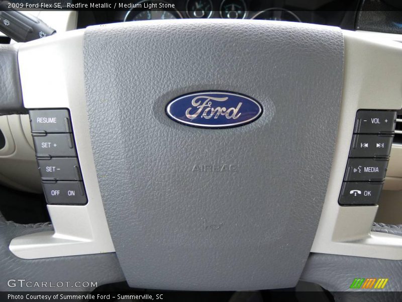 Redfire Metallic / Medium Light Stone 2009 Ford Flex SE