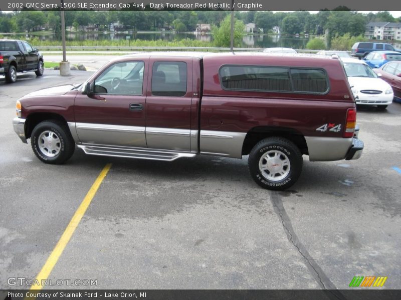 Dark Toreador Red Metallic / Graphite 2002 GMC Sierra 1500 SLE Extended Cab 4x4