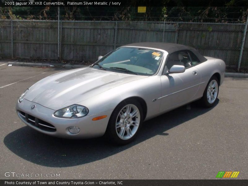 Platinum Silver Metallic / Ivory 2001 Jaguar XK XK8 Convertible