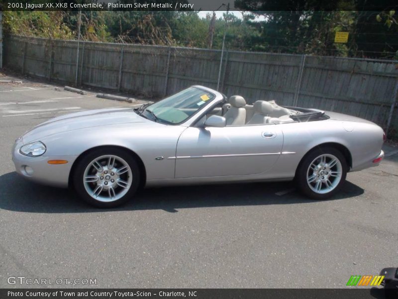 Platinum Silver Metallic / Ivory 2001 Jaguar XK XK8 Convertible