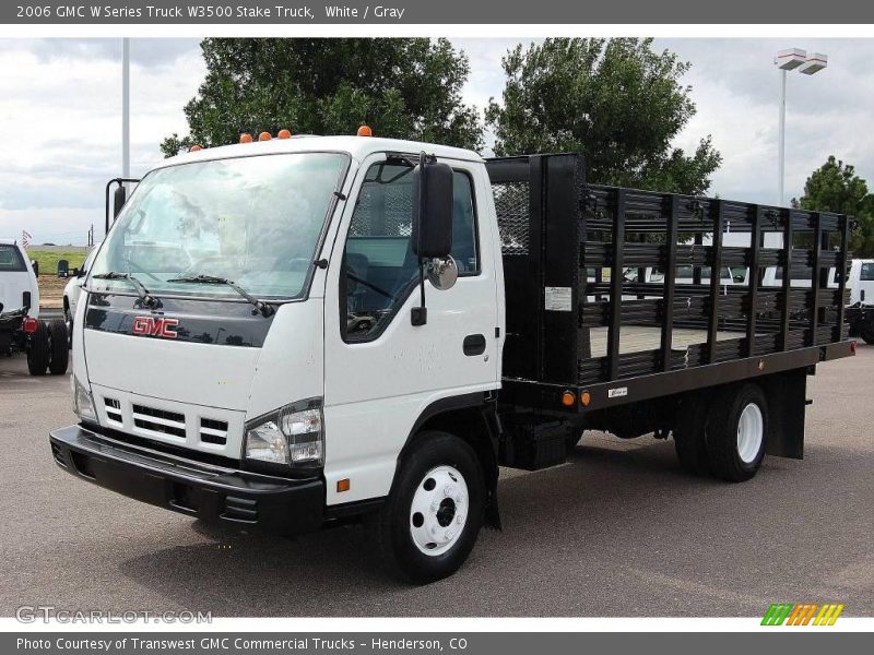 White / Gray 2006 GMC W Series Truck W3500 Stake Truck