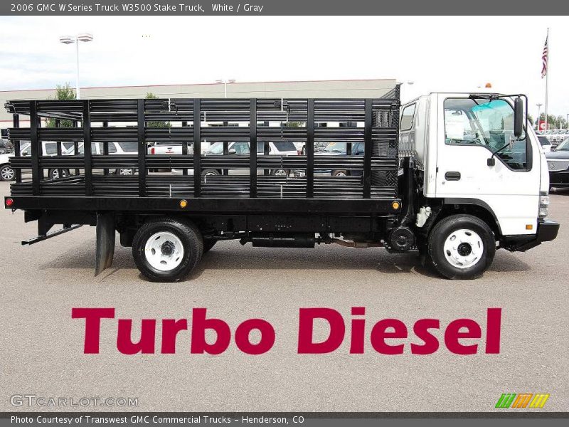White / Gray 2006 GMC W Series Truck W3500 Stake Truck