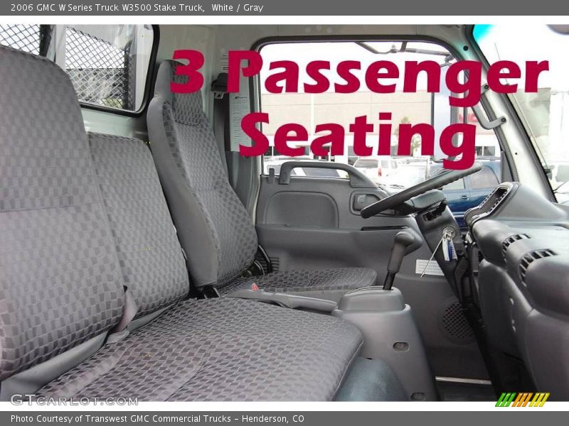 White / Gray 2006 GMC W Series Truck W3500 Stake Truck