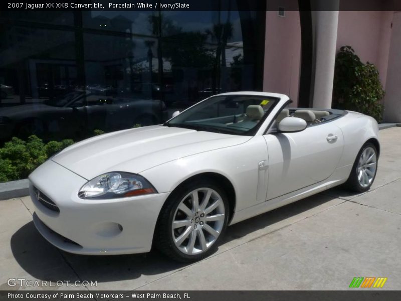 Porcelain White / Ivory/Slate 2007 Jaguar XK XK8 Convertible