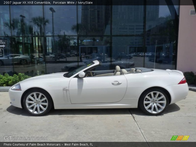 Porcelain White / Ivory/Slate 2007 Jaguar XK XK8 Convertible