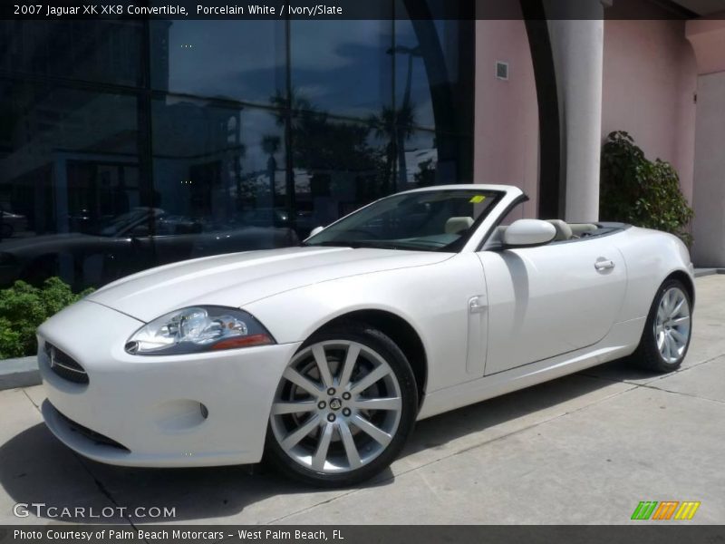 Porcelain White / Ivory/Slate 2007 Jaguar XK XK8 Convertible