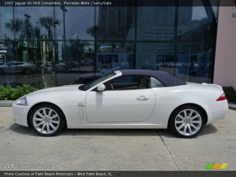 Porcelain White / Ivory/Slate 2007 Jaguar XK XK8 Convertible