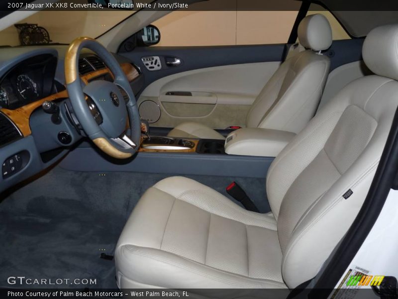 Porcelain White / Ivory/Slate 2007 Jaguar XK XK8 Convertible