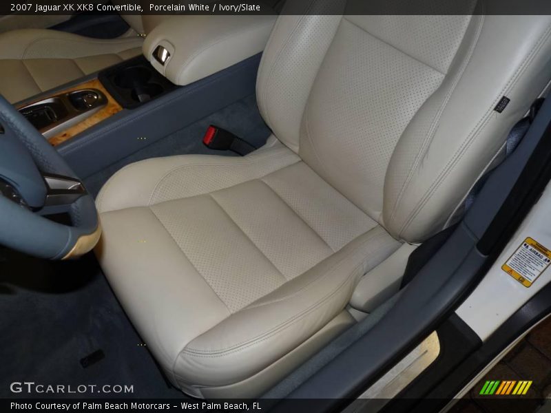 Porcelain White / Ivory/Slate 2007 Jaguar XK XK8 Convertible