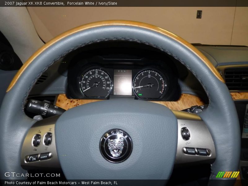 Porcelain White / Ivory/Slate 2007 Jaguar XK XK8 Convertible