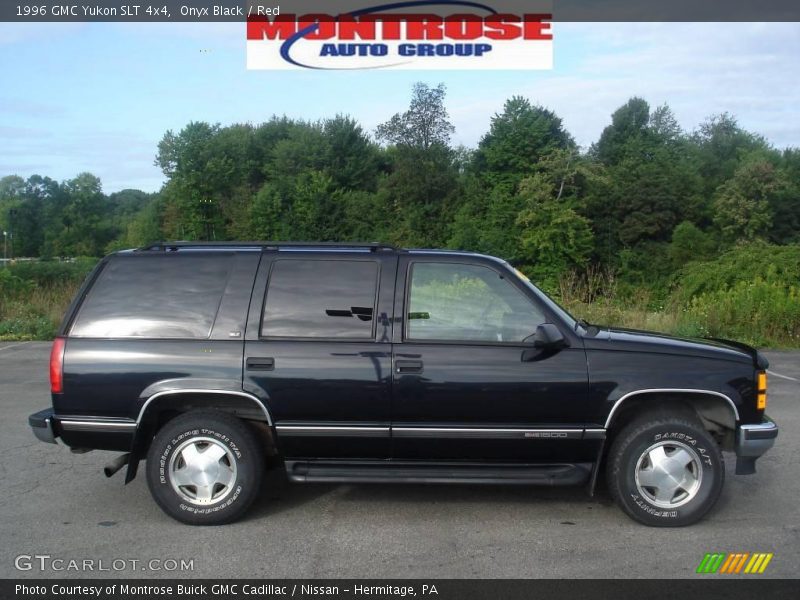 Onyx Black / Red 1996 GMC Yukon SLT 4x4