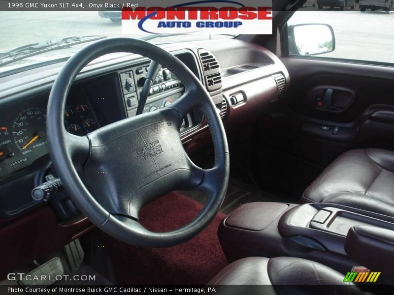 Onyx Black / Red 1996 GMC Yukon SLT 4x4