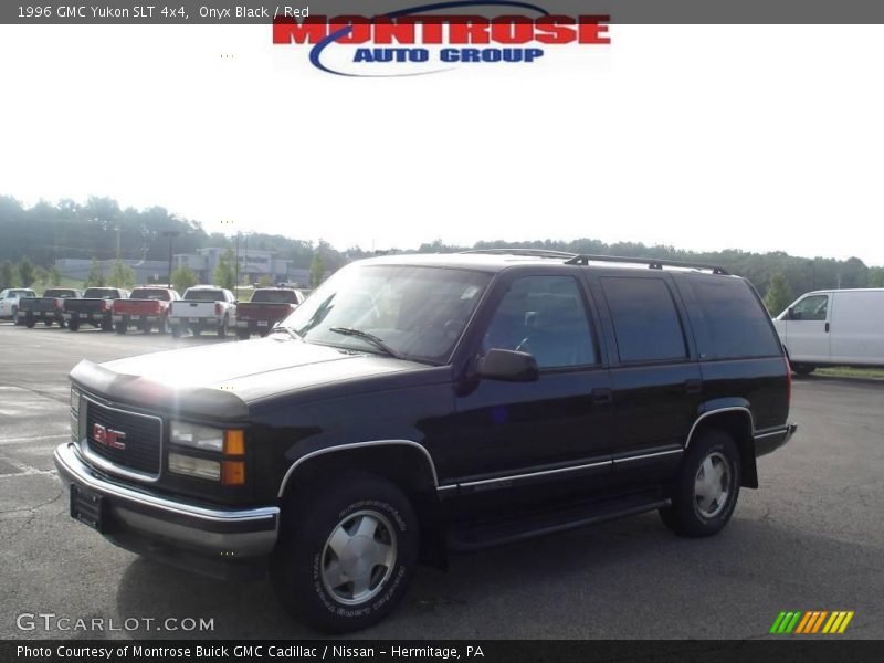 Onyx Black / Red 1996 GMC Yukon SLT 4x4