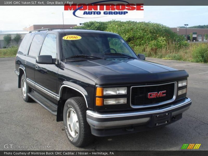 Onyx Black / Red 1996 GMC Yukon SLT 4x4