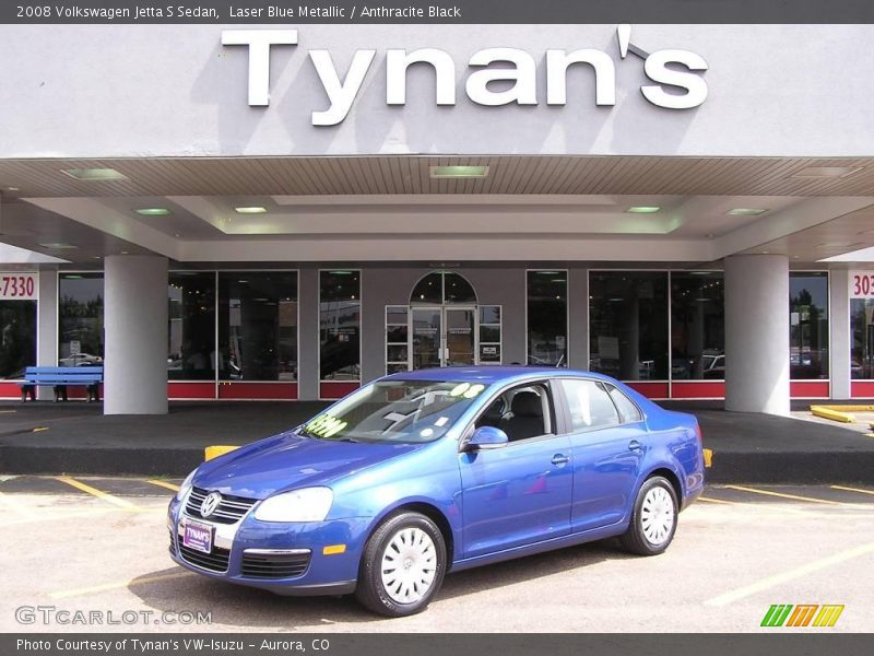 Laser Blue Metallic / Anthracite Black 2008 Volkswagen Jetta S Sedan
