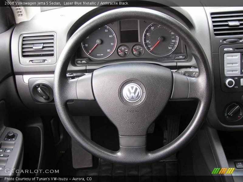 Laser Blue Metallic / Anthracite Black 2008 Volkswagen Jetta S Sedan