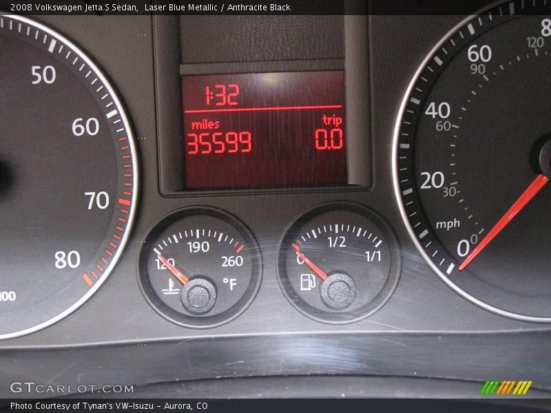 Laser Blue Metallic / Anthracite Black 2008 Volkswagen Jetta S Sedan