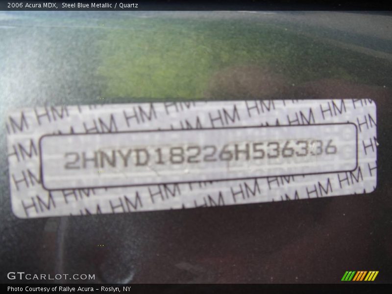 Steel Blue Metallic / Quartz 2006 Acura MDX