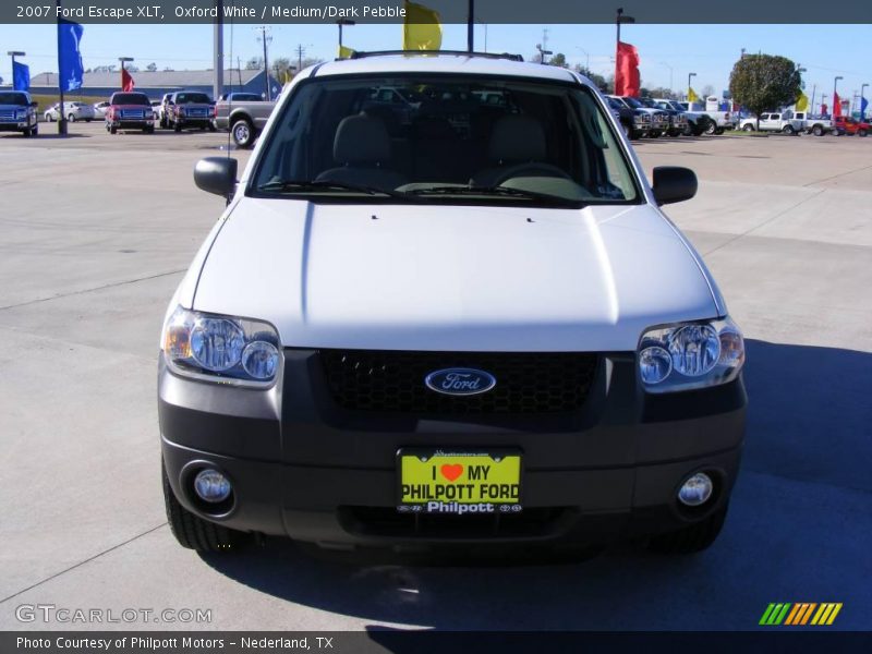 Oxford White / Medium/Dark Pebble 2007 Ford Escape XLT